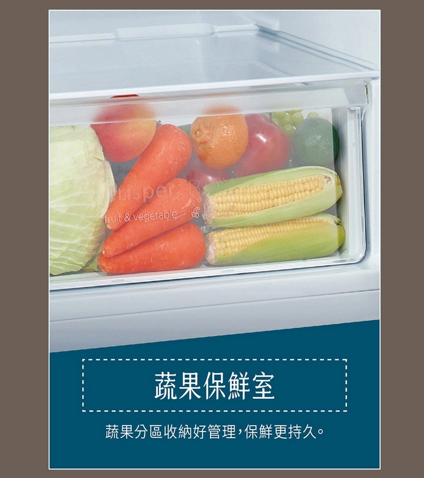 ruit & vegetable蔬果保鮮室蔬果分區收納好管理,保鮮更持久。
