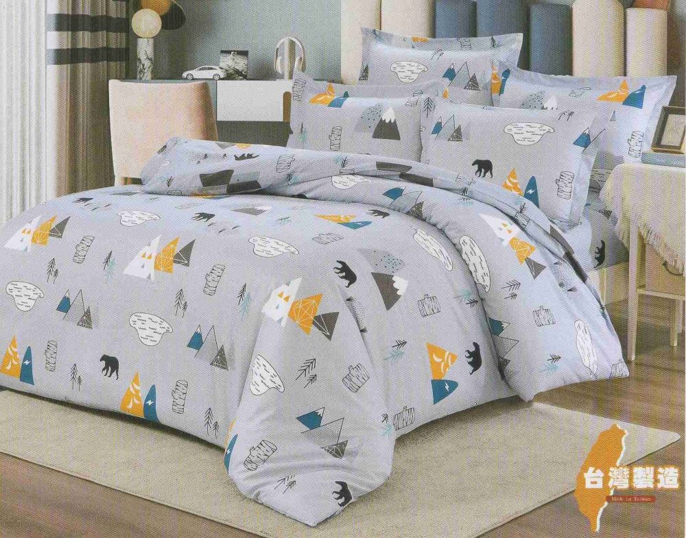 Seiga 動物森林 雙人尺寸鋪棉床包兩用被4件組