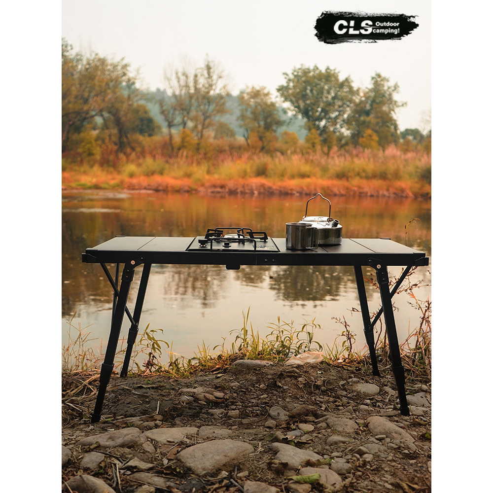 Caiyi 戶外對折折疊桌 IGT移動廚房 折疊桌 IGT爐 露營桌 蛋捲桌 野餐桌