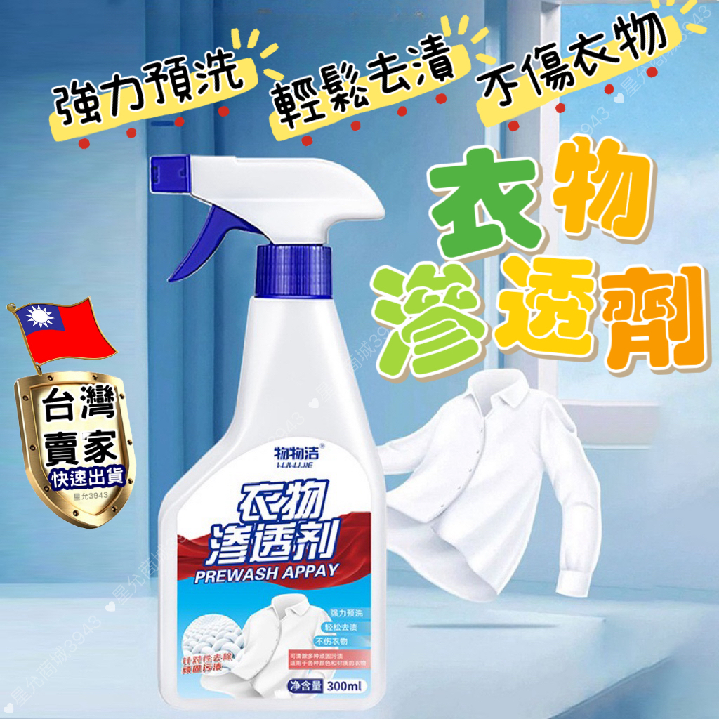衣物去漬劑300ml(附噴頭) 衣物清潔劑 衣領去漬劑 衣袖去漬劑 衣物去漬 服裝清潔劑 預洗清潔劑 生物酶衣物滲透劑 - friDay購物
