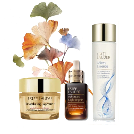 ESTEE LAUDER 雅詩蘭黛年輕黃金三角禮盒-附提袋(小棕瓶50ml+肌底原生露200ml+年輕無敵膠原霜75ml)
