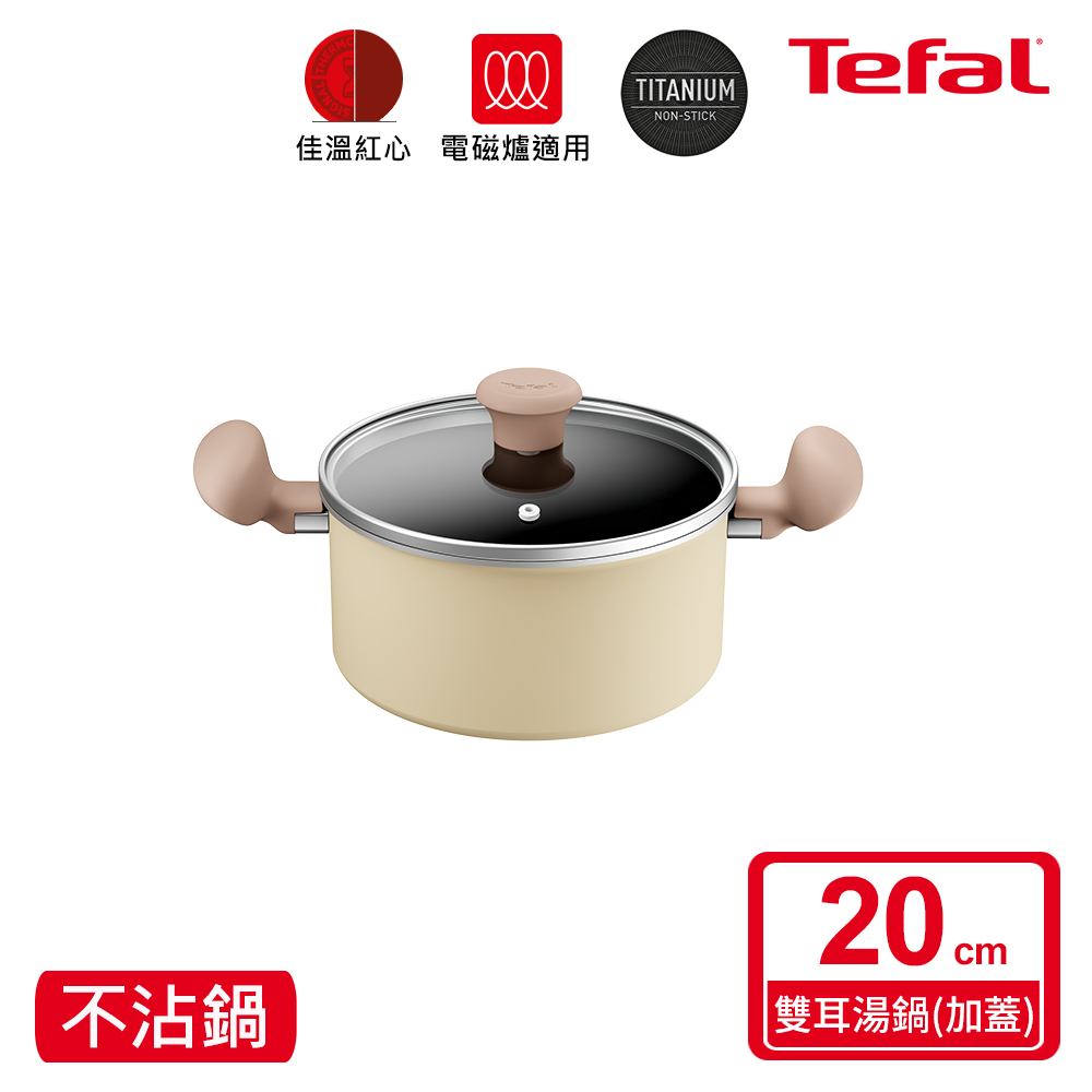 Tefal法國特福 Daisy系列20CM不沾雙耳湯鍋-加蓋(電磁爐適用)