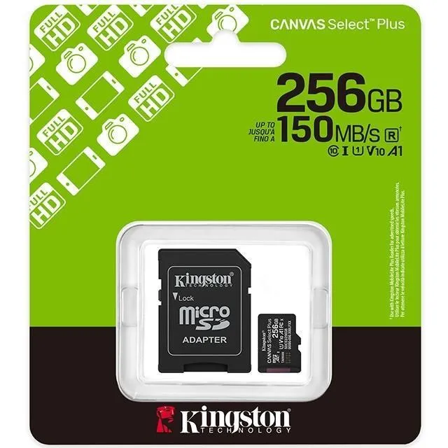 Kingston 金士頓 Canvas Select Plus microSDXC 256GB 記憶卡 SDCS3/256GB
