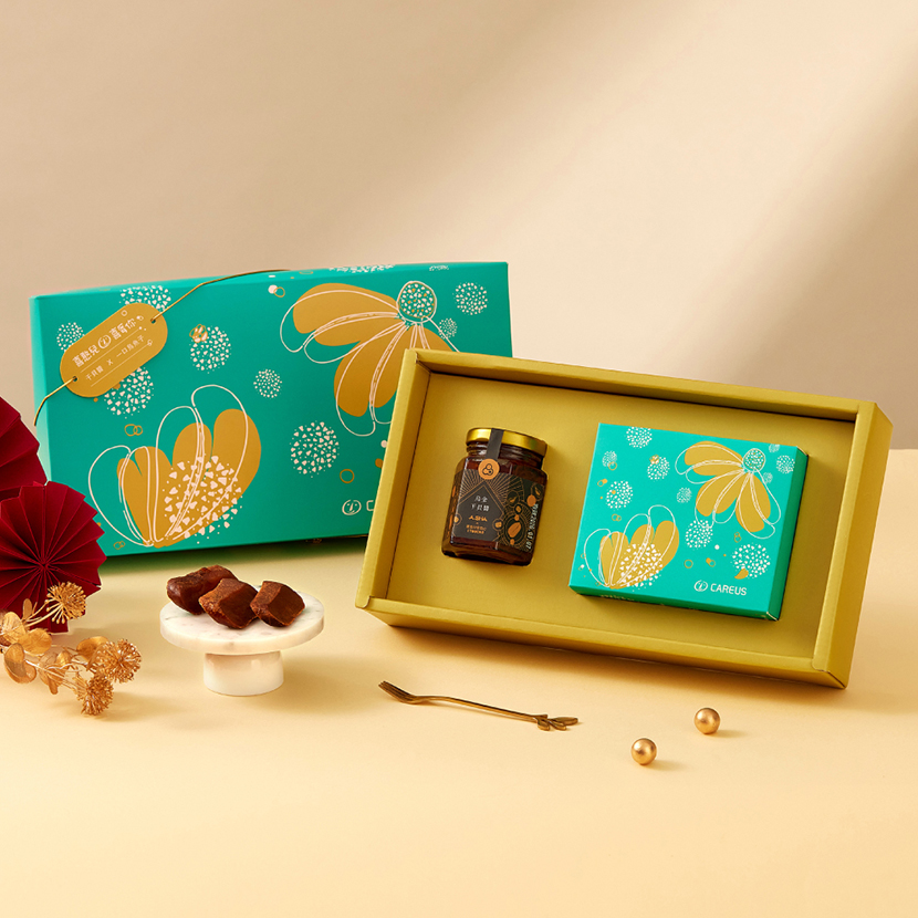 【喜憨兒】心悅雙享E-春節禮盒(一口烏魚子/干貝醬)