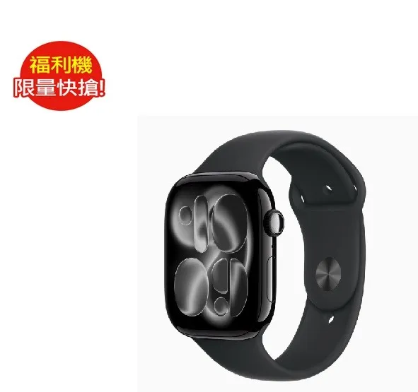 【福利品】原廠盒裝八成新_Demo_AW 10 LTE 46mm曜石黑/黑運動(S/M)3N588TA/A