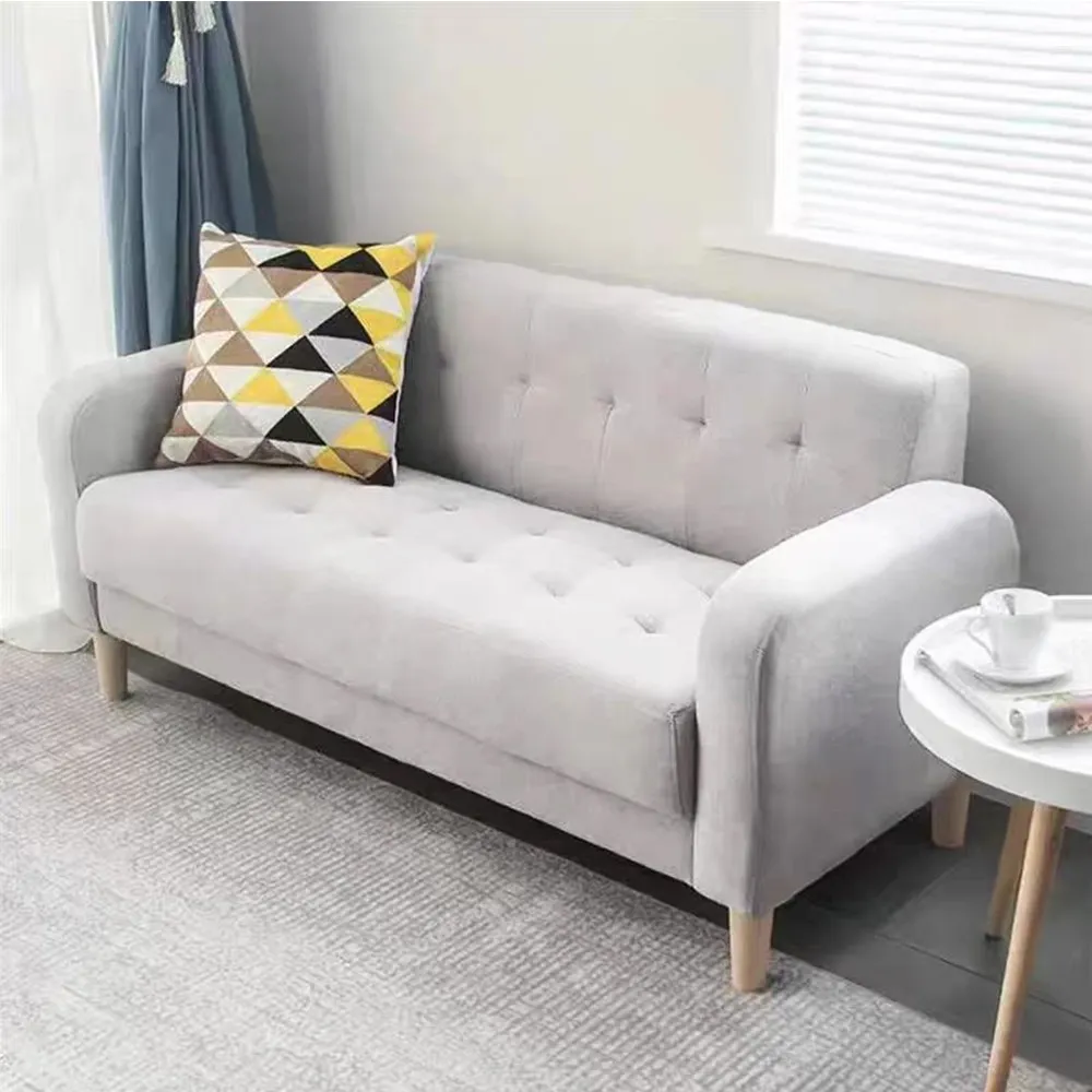 【E家工廠402】沙發 雙人沙發 單人沙發 沙發床 休閒沙發 舒適海綿坐墊 免運  402-KC沙發米色（棉絨佈）