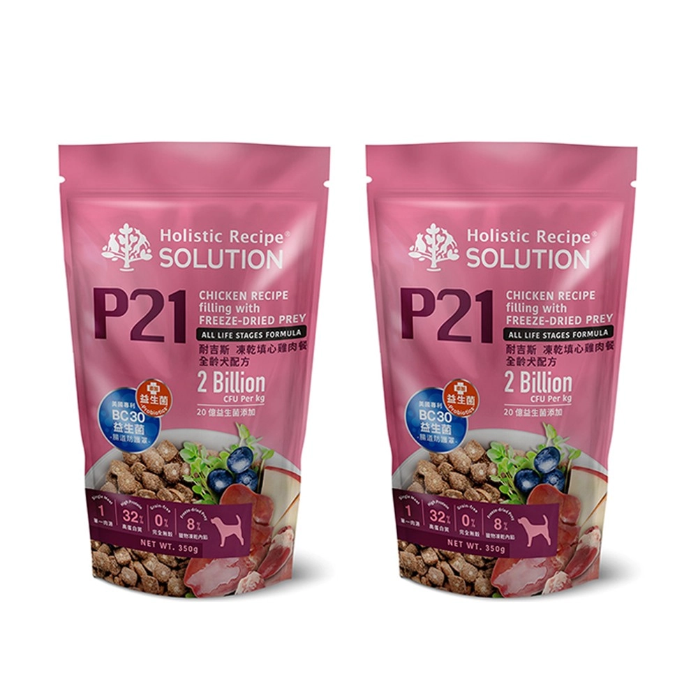 【耐吉斯】P21 凍乾填心雞肉餐-全齡犬 350gX2包