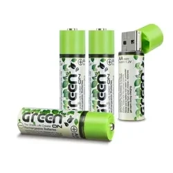 【friDay限定】GREENON 環保充電電池(3號/4入) AA充電電池 +超鹼電池 3號(AA)-20入超值組
