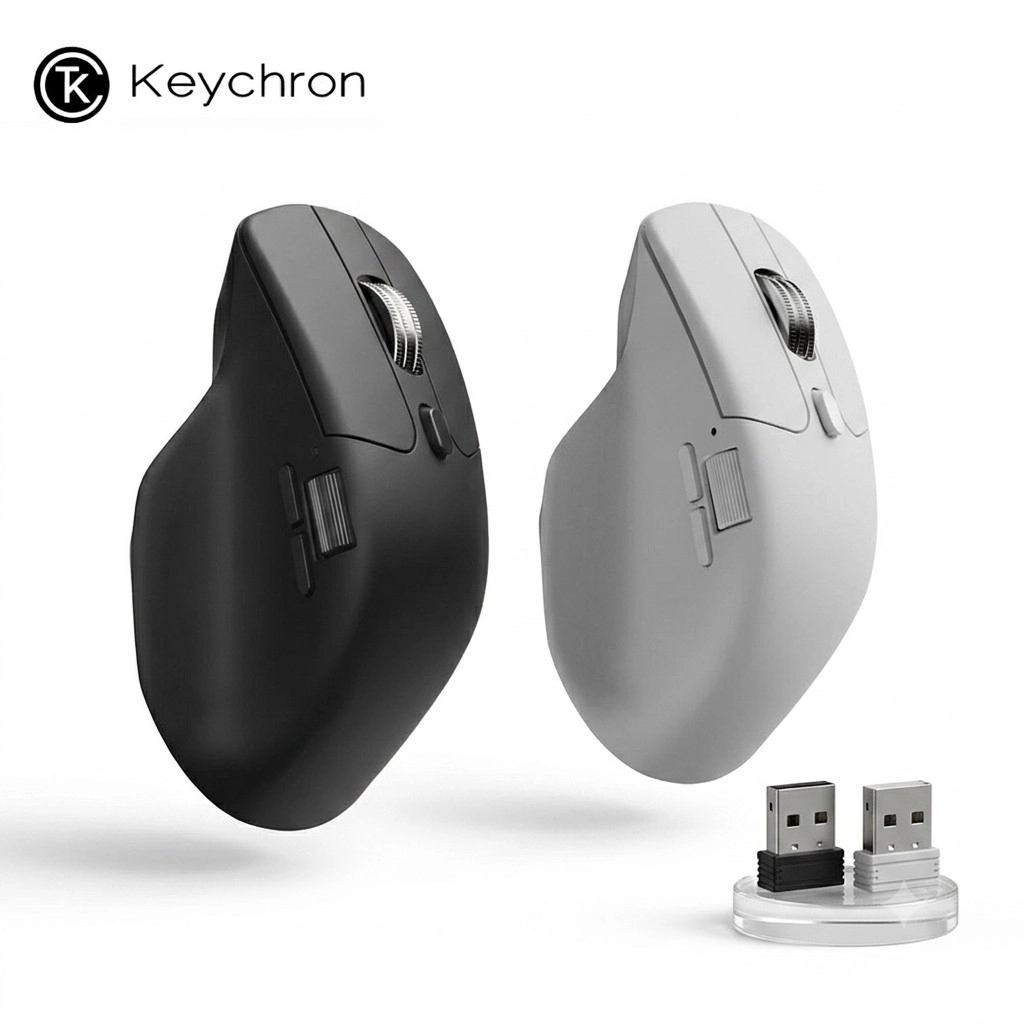 【KEYCHRON】
M6 無線滑鼠 Mac/Win (白色+黑色)