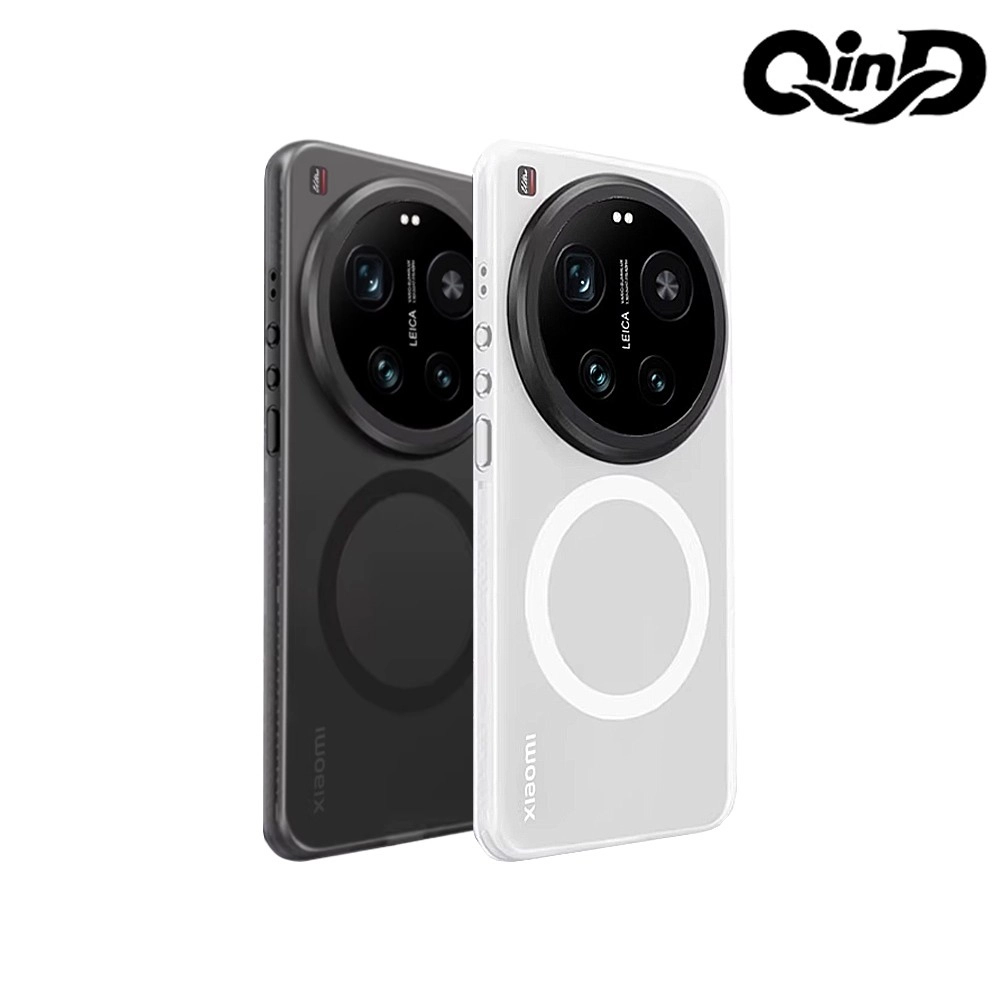 QinD Xiaomi 小米 17/17 Ultra 5G 隱砂磁吸保護殼 手機殼 支援MagSafe　小米 17　黑色