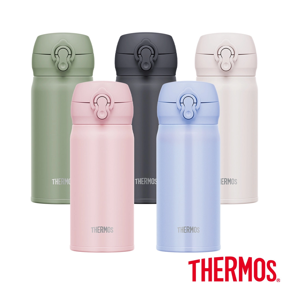 【THERMOS膳魔師】不鏽鋼超輕量彈蓋真空保溫瓶350ml(JNL-356)
