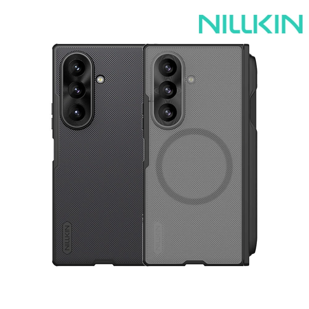 NILLKIN 三星 Z Fold 8 Ultra 5G 磨砂護盾 Fold 磁吸保護殼(攜筆款)支援MagSafe　透色(透黑)