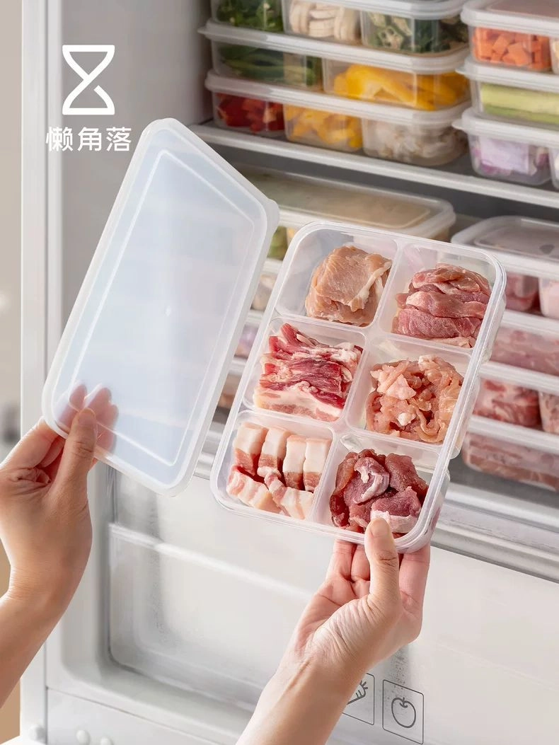 【懶角落】冷凍分裝盒食品級冰箱專用整理收納保鮮儲物蔬菜肉類可微波