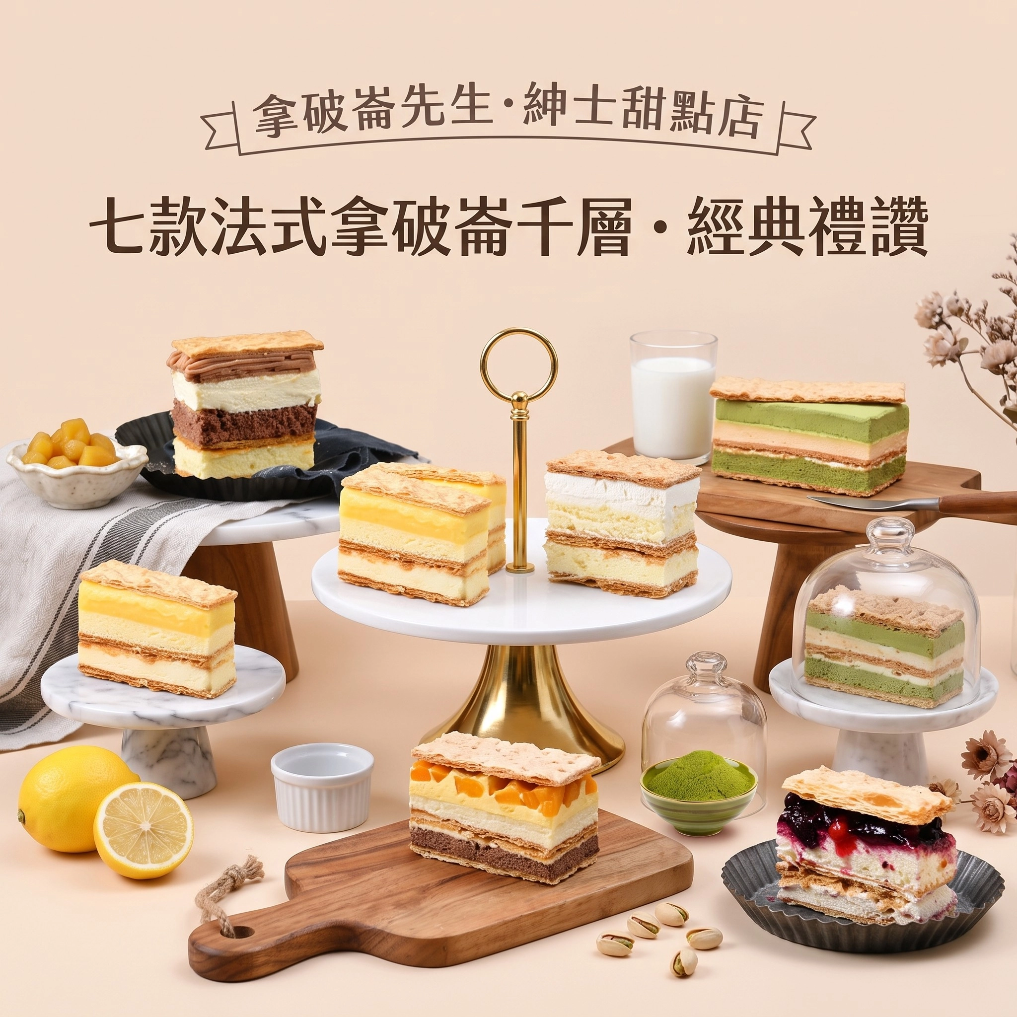 【拿破崙蛋糕】千層蛋糕_口味任選2條