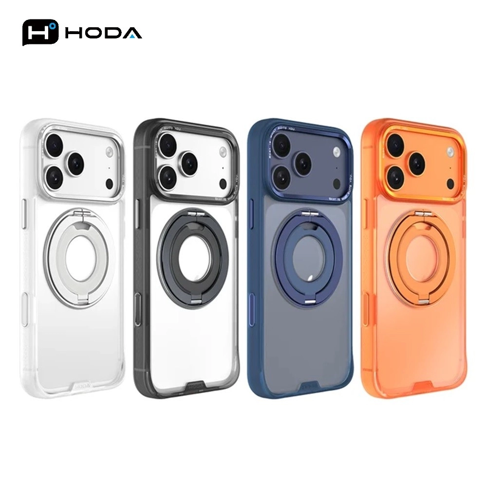 【Hoda】Apple iPhone 18 Pro Max 柔石軍規 雙環支架保護殼 支援MagSafe